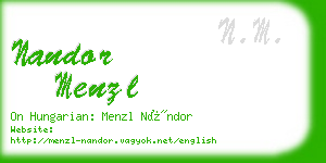 nandor menzl business card